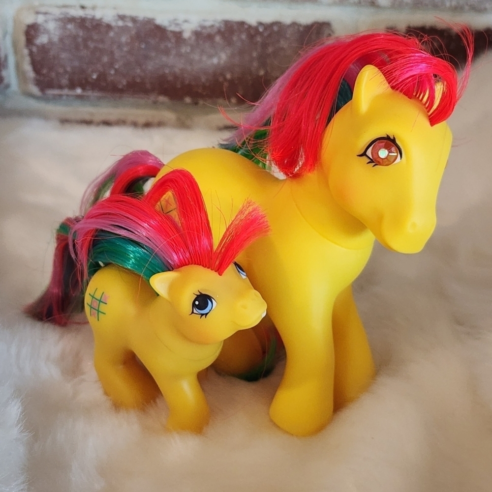 Hasbro My Little Pony Vintage Baby & Adult Tic Tac Toe Ponies 1987